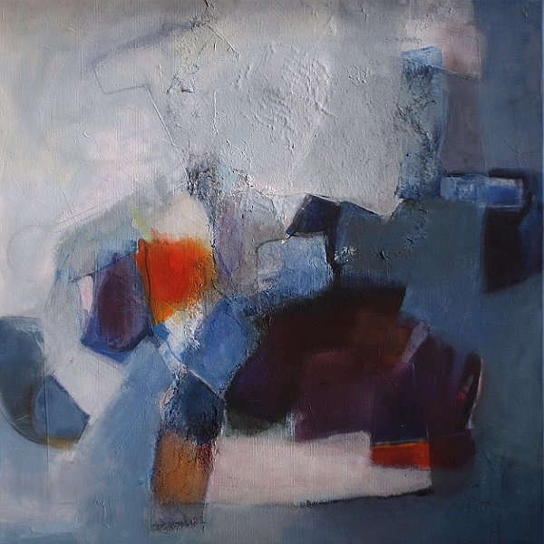 Abstrakte Gemälde auf Leinwand und anderen Materialien